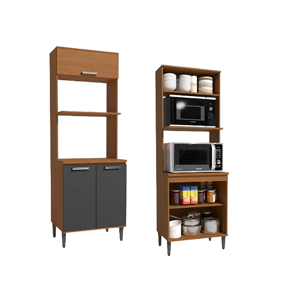 Torre Quente 02 Fornos - Ref. T727 - Canela/Grafite - Linha Linna - Kappesberg