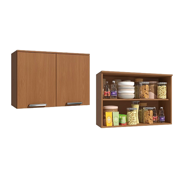 Aéreo 02 Portas 80cm - Ref. T731 - Canela - Linha Linna - Kappesberg