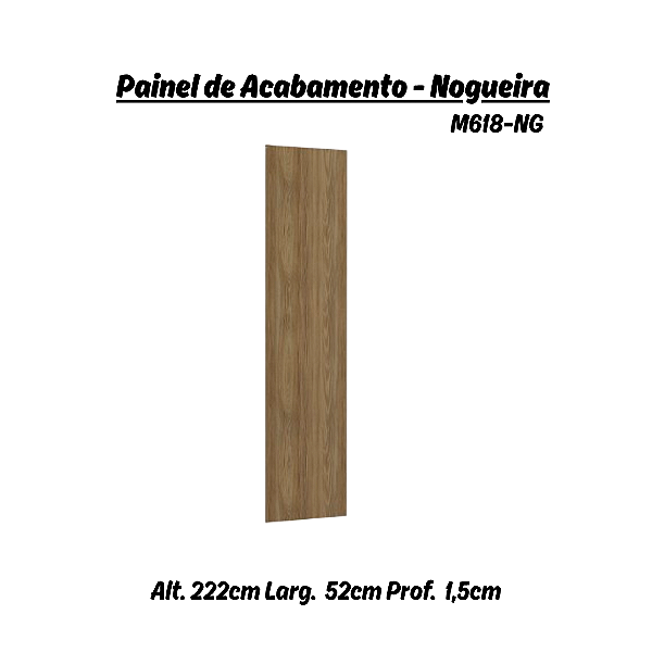 Painel de Acabamento - Ref. M618 - Nogueira - Linha Botanic - Kappesberg
