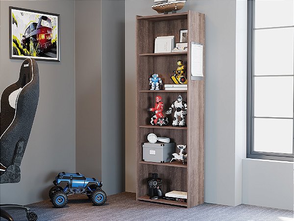 Estante Biblioteca Linha Tradicional - MB 1022 - Rustico - Movelbento