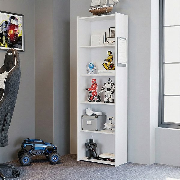 Estante Biblioteca Linha Tradicional - MB 1022 - Branco - Movelbento