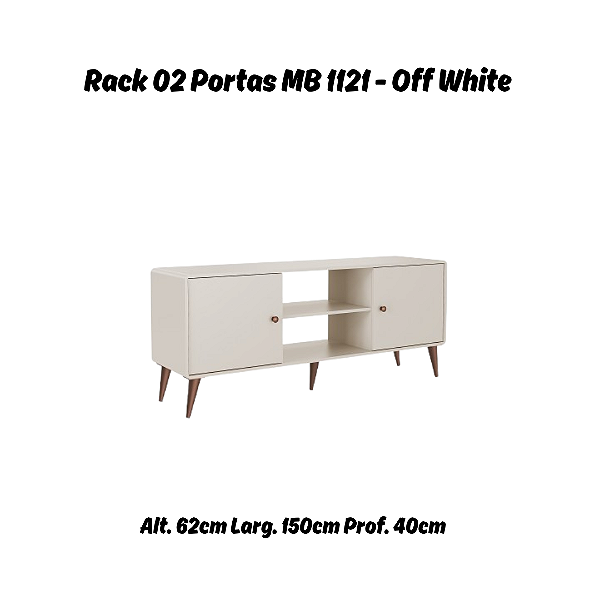 Rack 02 Portas - MB 1121 - Off White - Movelbento