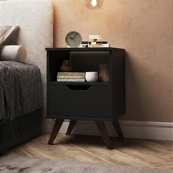 Mesa de Cabeceira - MB 1106 - Preto - Movelbento