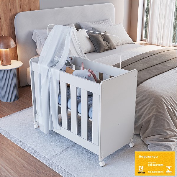 Mini Berço 4 em 1 - Branco - Completa Móveis