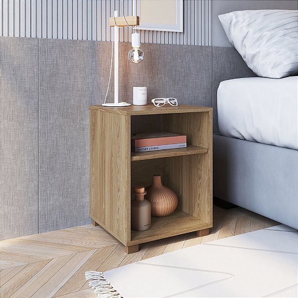 Mesa de Cabeceira com Prateleira - Avieiro - Completa Móveis