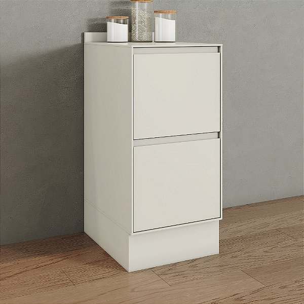 Balcão 02 Gavetas 40cm - Ref. C651-133 - Areia - Linha Fineze - Moveis Henn