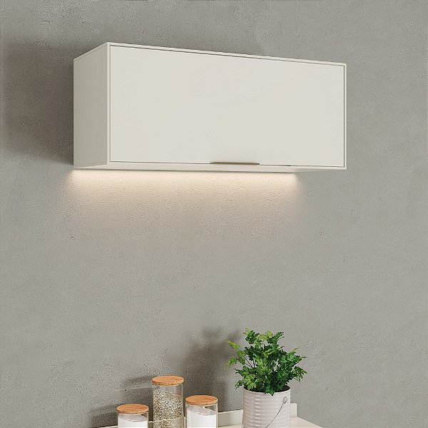 Aéreo 01 Porta Basculante 80cm - Ref C657-133 - Areia - Linha Fineze - Móveis Henn