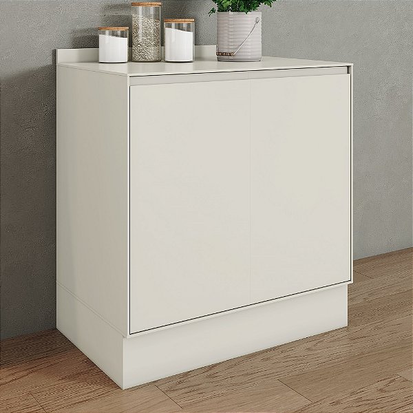 Balcão 02 Portas 80cm - Ref. C661-133 - Areia - Linha Fineze - Móveis Henn