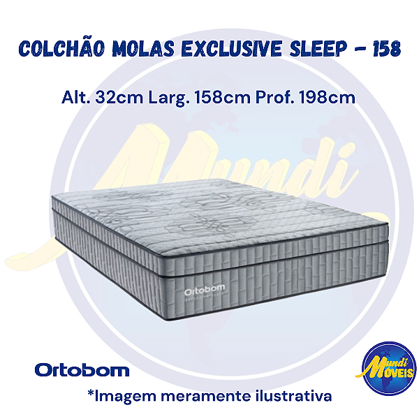 Colchão de Molas Ensacadas Exclusive Sleep 158 (Queen) - Ortobom