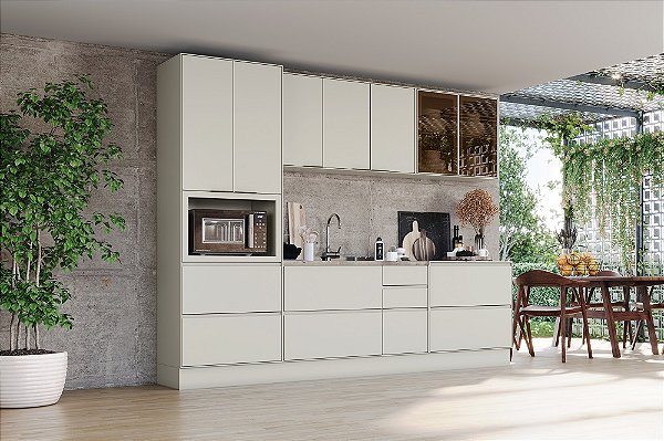 Cozinha Modulada 05 Pçs - Areia - Linha Fineze - Móveis Henn