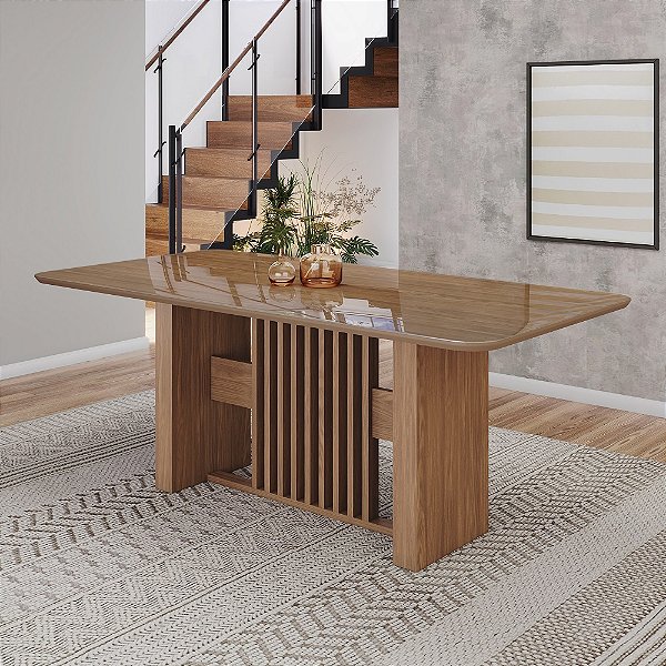 Mesa Retangular Vivian 200cm - Ref. SC147 - Nature - Móveis Henn