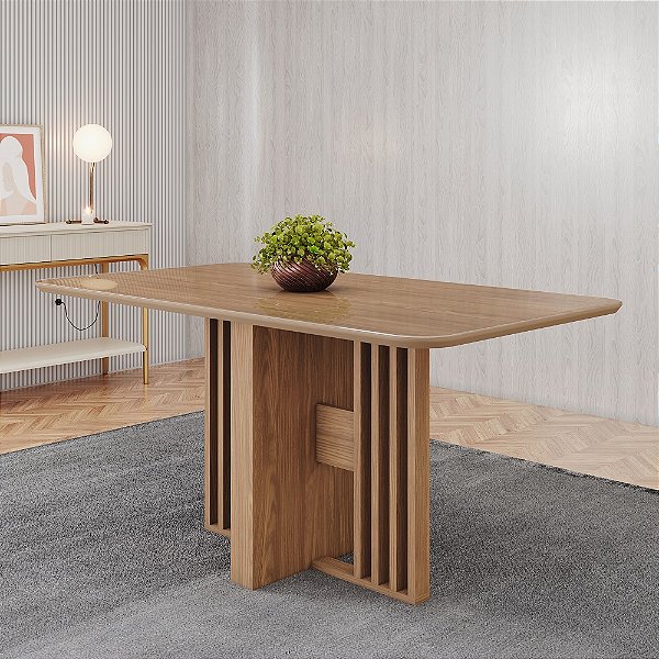 Mesa Retangular Dinah 160cm - Ref. SC149 - Nature - Móveis Henn