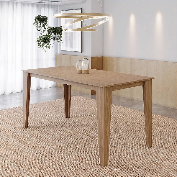 Mesa Retangular Vitoria 160cm - Ref. S229 - Nature - Móveis Henn