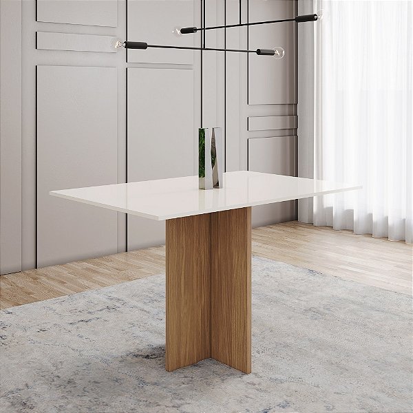 Mesa Retangular Kira 120cm - Ref. S228 - Off White - Móveis Henn