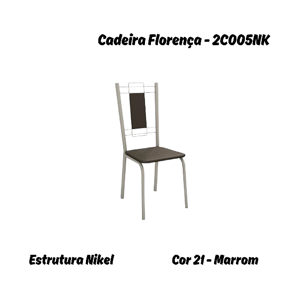 Par de Cadeiras Florença - Ref. 2C005-NK - Marrom - Kappesberg