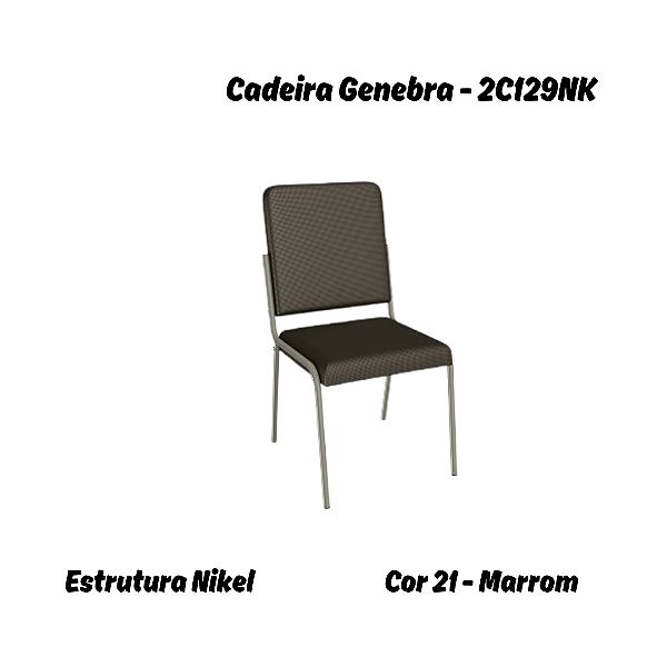 Par de Cadeiras Genebra - Ref. 2C129-NK - Marrom - Kappesberg Crome