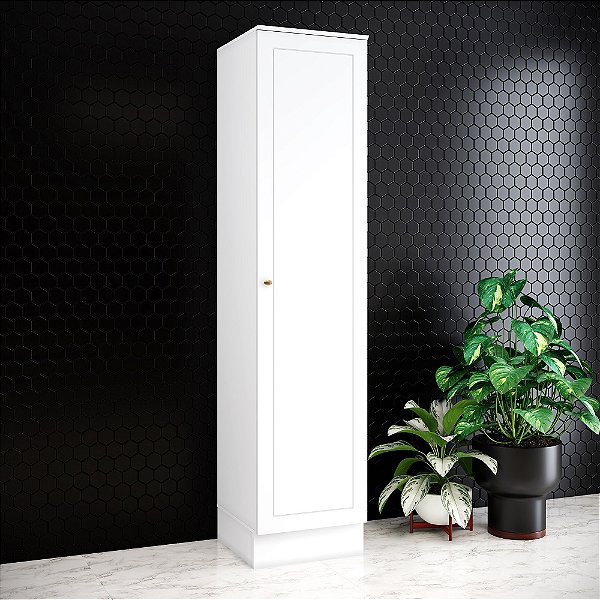 Paneleiro 01 Porta 100% MDF - C372-05 - Branco - Linha Americana - Móveis Henn