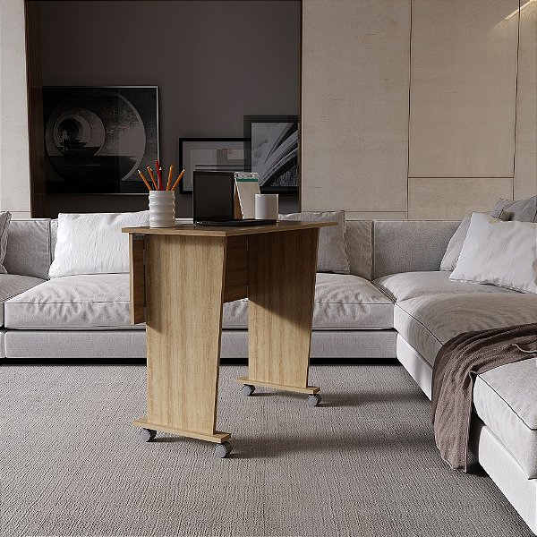 Mesa Escrivaninha Dobrável - ME4117 - Amendoa - Tecno Mobili