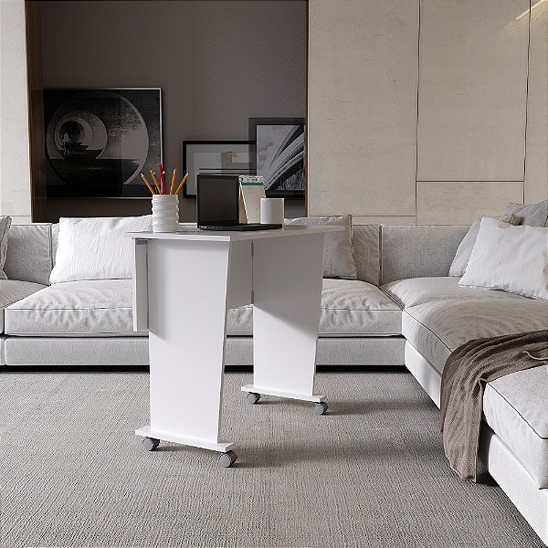 Mesa Escrivaninha Dobrável - ME4117 - Branco - Tecno Mobili