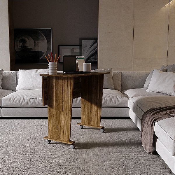 Mesa Escrivaninha Dobrável - ME4117 - Nogal - Tecno Mobili