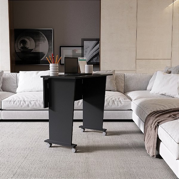 Mesa Escrivaninha Dobrável - ME4117 - Preto - Tecno Mobili