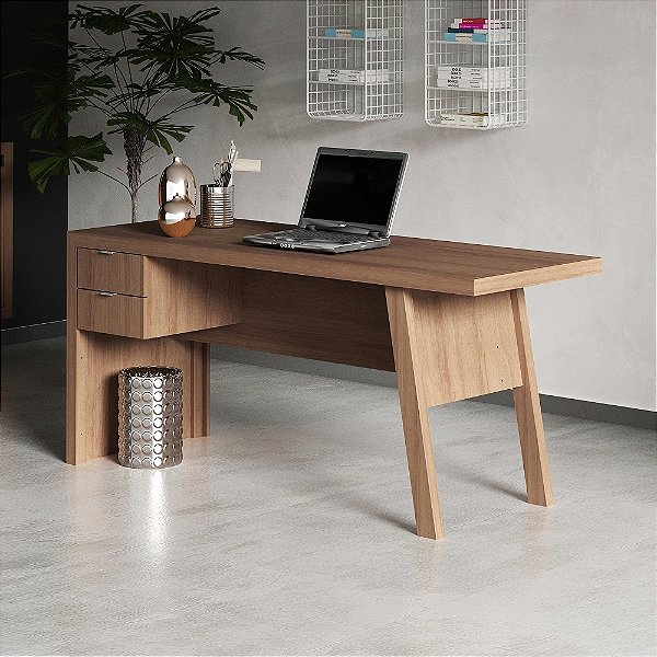 Mesa Escrivaninha c/ Gaveta - ME4122 - Amendoa - Tecno Mobili