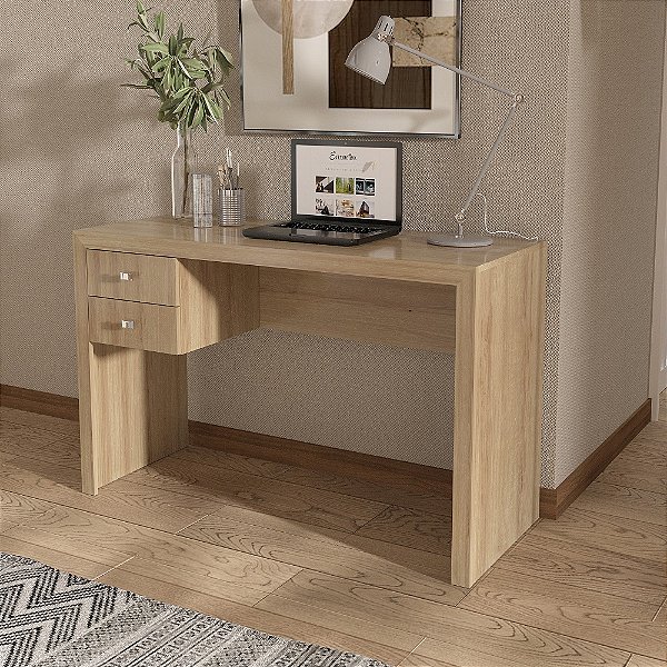 Mesa Escrivaninha c/ Gaveta - ME4123 - Amendoa - Tecno Mobili