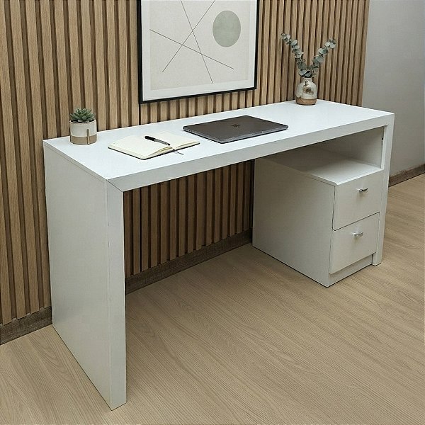 Mesa Escrivaninha c/ Gaveta - ME4130 - Branco - Tecno Mobili