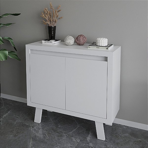 Balcão de Escritorio 02 Portas - ME4187 - Branco - Tecno Mobili
