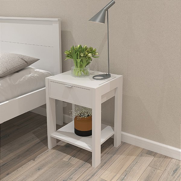 Mesa Cabeceira - AZ1016 - Branco - Tecno Mobili
