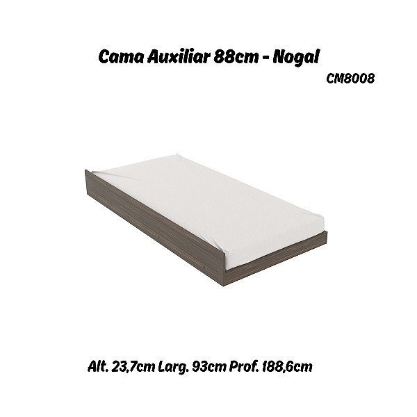 Cama Auxiliar - CM8008 - Nogal - Tecno Mobili