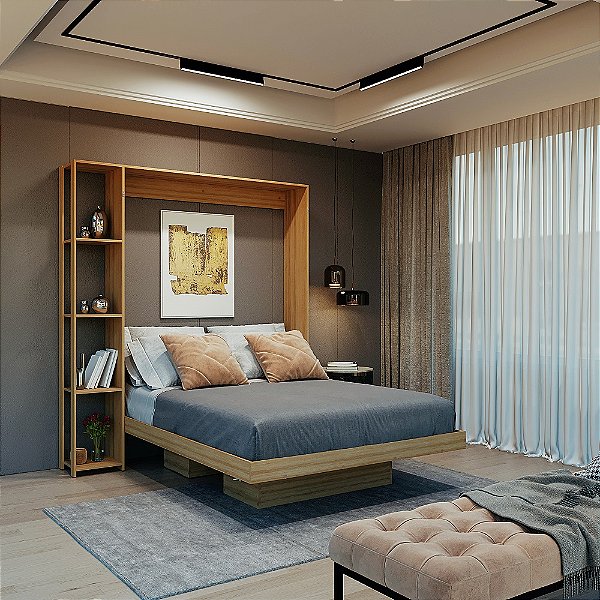 Cama Articulada Casal - CM8014 - Amendoa - Tecno Mobili
