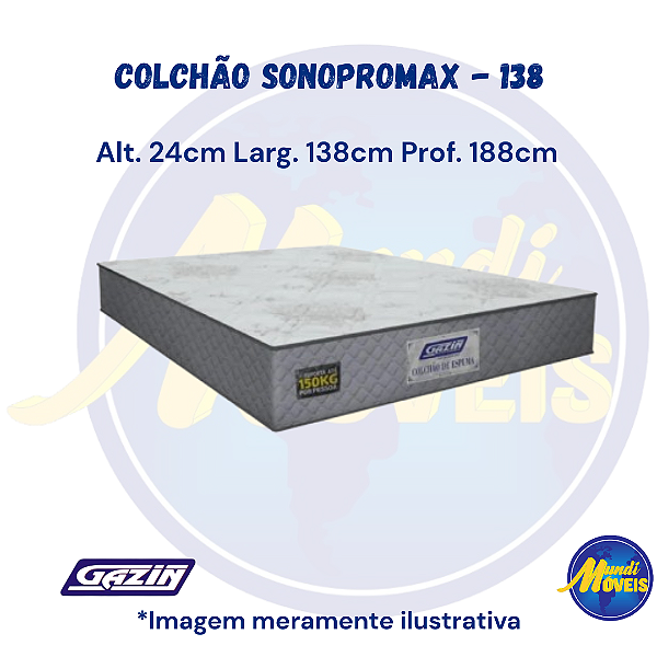 Colchão de Espuma Sonopromax 1,38 (Casal) - Gazin
