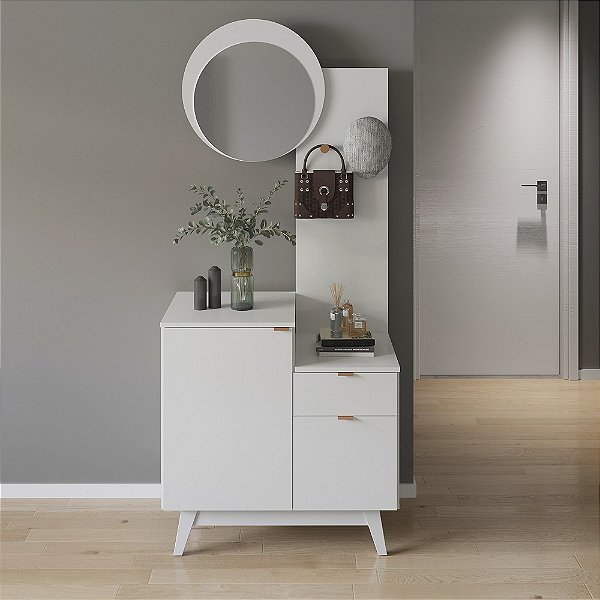 Balcão Aparador com Espelho - AP2311 - Branco - Tecno Mobili