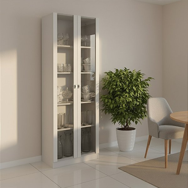Cristaleira 02 Portas - CR6003 - Branco - Tecno Mobili
