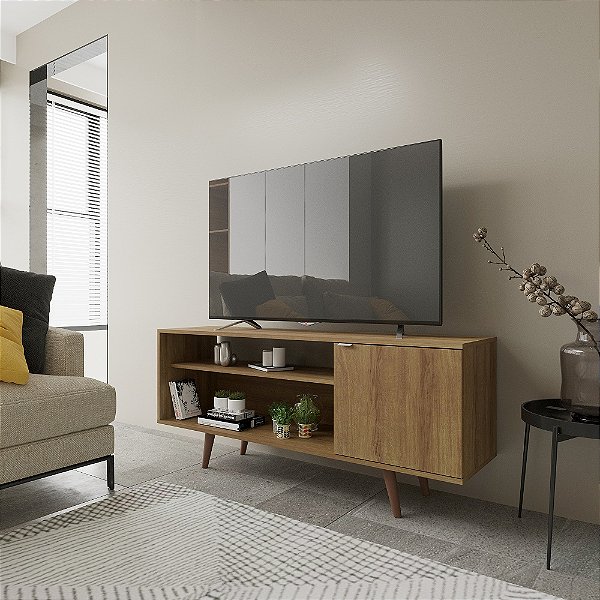 Rack com 01 Porta - R1486 - Amendoa - Tecno Mobili
