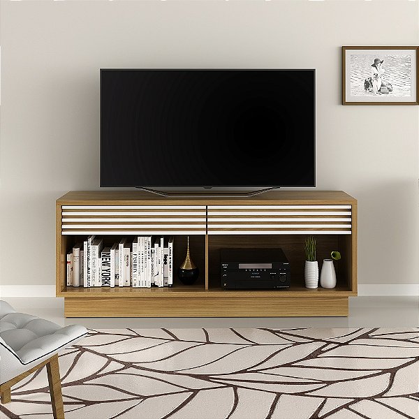 Rack 02 Gavetas - RA2003 Amendoa/Off White - Tecno Mobili