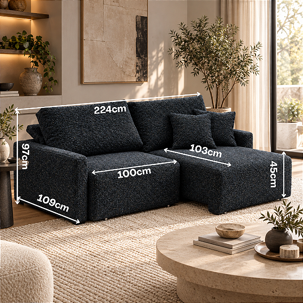 Sofá Retrátil e Reclinável Scudo 224cm - Estofados Rincão