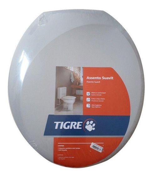 Assento Sanitário Suavit Cor Cinza - Tigre
