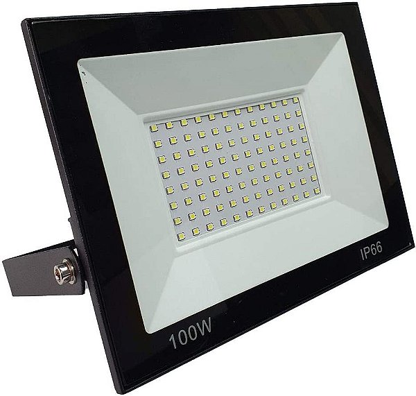 REFLETOR LED SMD SLIM 100W BRANCO FRIO 100W - LED TRIÂNGULO PRO