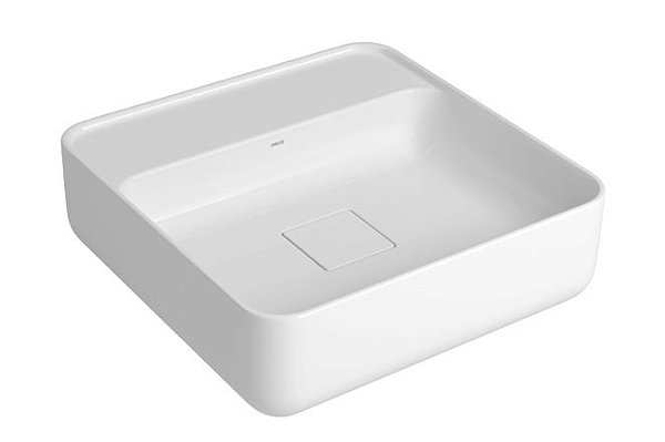 Cuba Quadrada de Apoio 40cm com Deck Branco Slim - Deca