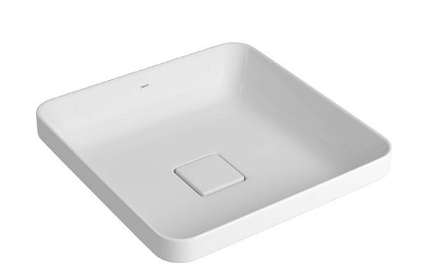 Cuba Quadrada de Sobrepor 40cm Branco Slim - Deca