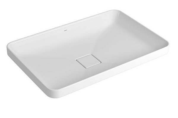 Cuba Retangular de Sobrepor 60cm Branco Slim - Deca