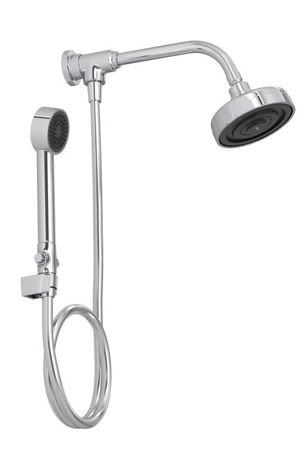 Kit Chuveiro de Parede 12,4 com Desviador e Ducha Manual Cromado Acqua Plus - Deca