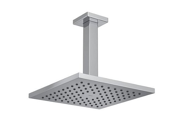 Chuveiro com Tubo de Teto 20cm Cromado Quadrado - Deca