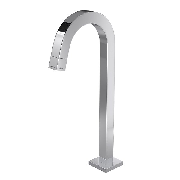 Torneira de Mesa Bica Alta para Lavatório Cromado Tube - Deca
