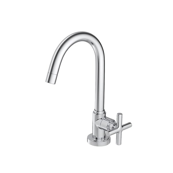 Torneira de Mesa Bica Alta para Lavatório Cromado Duna Clássica - Deca