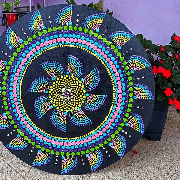 Mandala pontilhismo 60cm