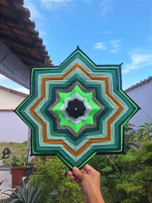 Mandala de lã 35cm