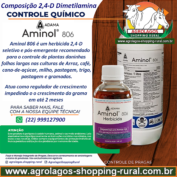 Herbicida Aminol Àcido 2,4-D - Fracionado 100 ml